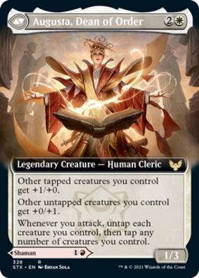 Plargg, Dean of Chaos // Augusta, Dean of Order (Extended Art) [Strixhaven: School of Mages] [Foil]