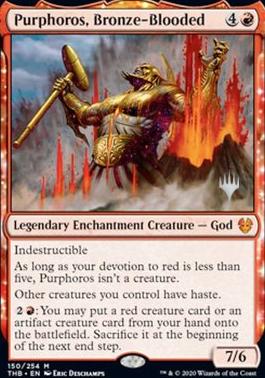 Purphoros, Bronze-Blooded (Promo Pack) [Theros Beyond Death Promos] [Foil]