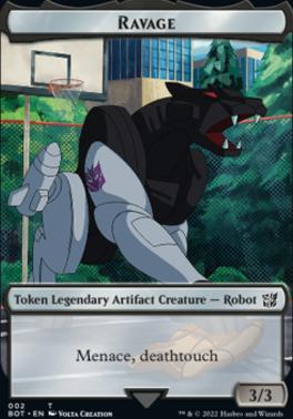 Powerstone // Ravage Double-Sided Token [The Brothers' War Tokens] [Foil]