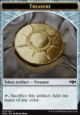 Cleric // Treasure Double-Sided Token [Ravnica Allegiance Guild Kit Tokens]