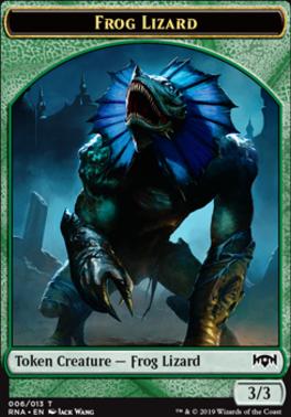 Ooze // Frog Lizard Double-Sided Token [Ravnica Allegiance Guild Kit Tokens]