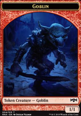 Dragon // Goblin Double-Sided Token [Ravnica Allegiance Guild Kit Tokens]