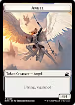 Bird // Angel (0003) Double-Sided Token [Ravnica Remastered Tokens]
