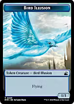 Elf Knight // Bird Illusion Double-Sided Token [Ravnica Remastered Tokens]
