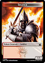 Bird // Soldier Double-Sided Token [Ravnica Remastered Tokens]