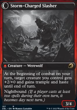Reckless Stormseeker // Storm-Charged Slasher [Innistrad: Double Feature] [Foil]