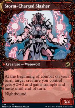 Reckless Stormseeker // Storm-Charged Slasher (Showcase Equinox) [Innistrad: Midnight Hunt] [Foil]