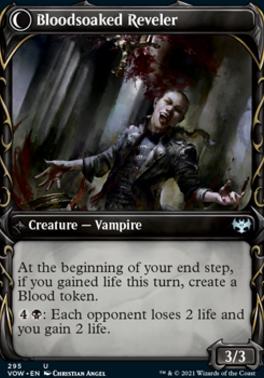 Restless Bloodseeker // Bloodsoaked Reveler (Showcase Fang Frame) [Innistrad: Crimson Vow] [Foil]