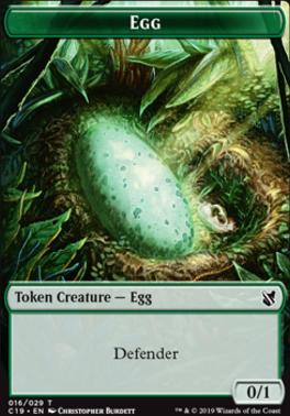 Rhino // Egg Double-Sided Token [Commander 2019 Tokens]