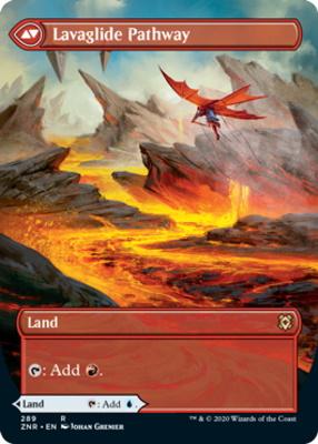 Riverglide Pathway // Lavaglide Pathway (Borderless Alternate Art) [Zendikar Rising] [Foil]