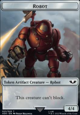 Astartes Warrior // Robot Double-Sided Token (Surge Foil) [Warhammer 40,000 Tokens]