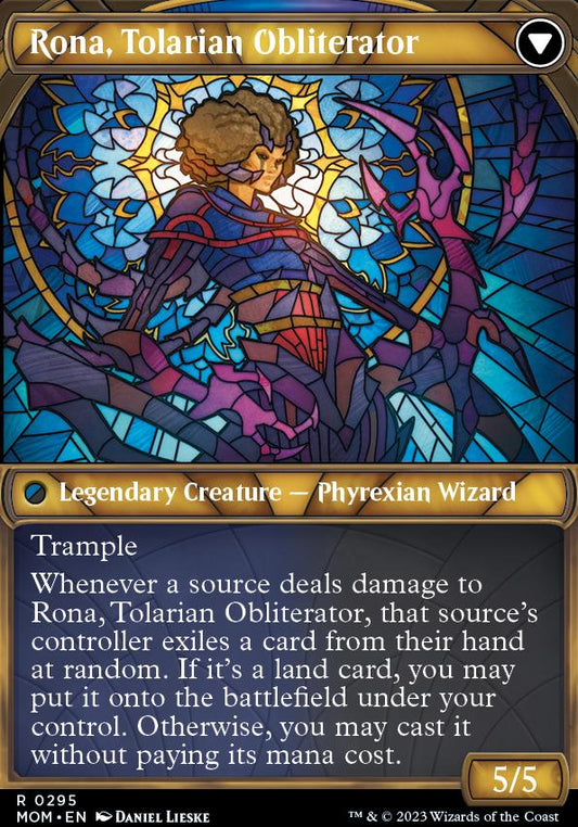 Rona, Herald of Invasion // Rona, Tolarian Obliterator (Showcase Planar Booster Fun) [March of the Machine] [Foil]