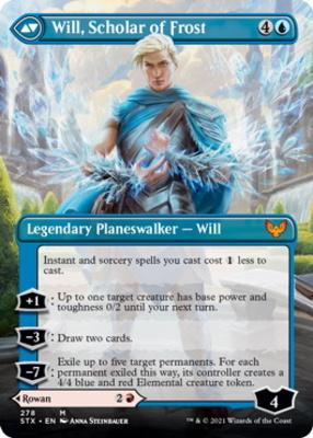 Rowan, Scholar of Sparks // Will, Scholar of Frost (Borderless) [Strixhaven: School of Mages] [Foil]