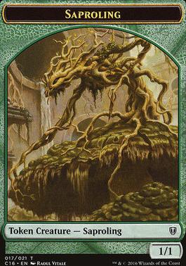 Saproling (016) // Saproling (017) Double-Sided Token [Commander 2016 Tokens]