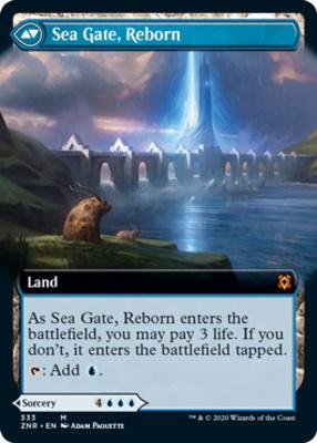 Sea Gate Restoration // Sea Gate, Reborn (Extended Art) [Zendikar Rising] [Foil]