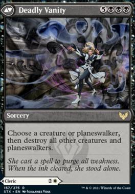 Selfless Glyphweaver // Deadly Vanity [Strixhaven: School of Mages Prerelease Promos]