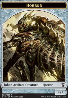 Mask // Horror Double-Sided Token [Commander 2018 Tokens]