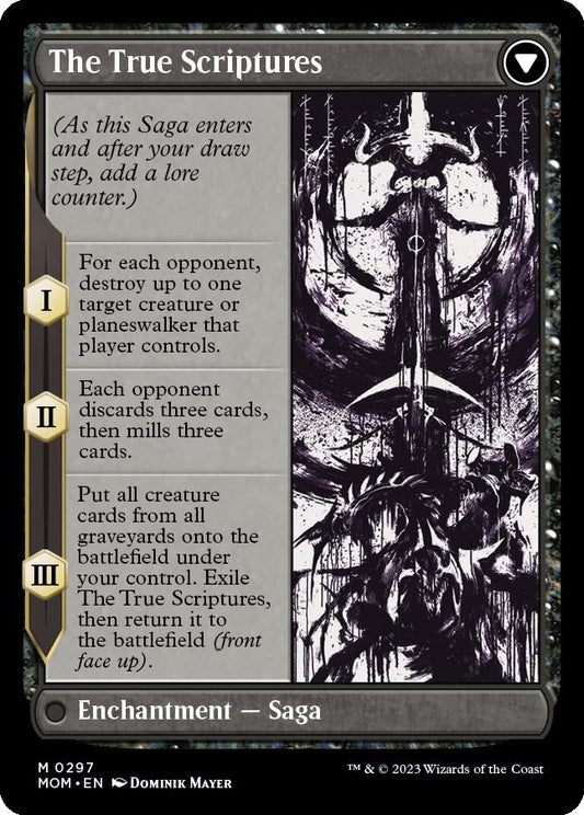 Sheoldred // The True Scriptures (Showcase Planar Booster Fun) [March of the Machine] [Foil]