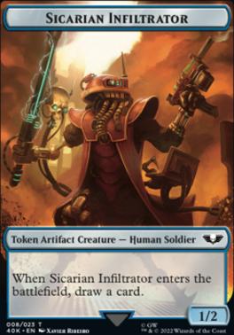 Soldier (003) // Sicarian Infiltrator Double-Sided Token (Surge Foil) [Warhammer 40,000 Tokens]
