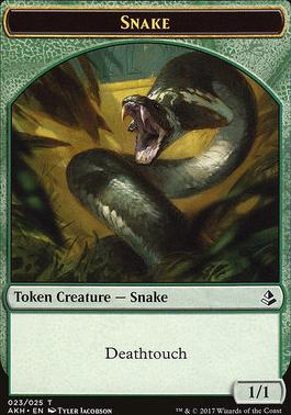 Aven Initiate // Snake Double-Sided Token [Amonkhet Tokens]