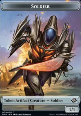 Powerstone // Soldier (008) Double-Sided Token [The Brothers' War Tokens]