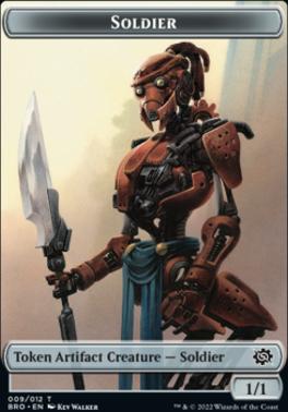 Powerstone // Soldier (009) Double-Sided Token [The Brothers' War Tokens]