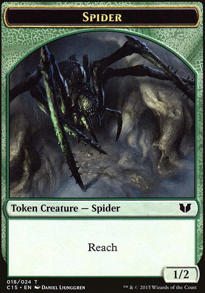 Saproling // Spider Double-Sided Token [Commander 2015 Tokens]