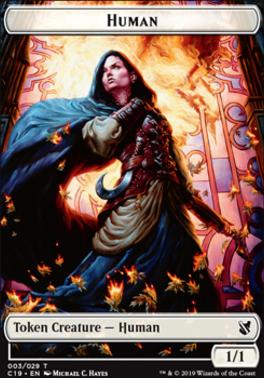 Drake // Human Double-Sided Token [Commander 2019 Tokens]