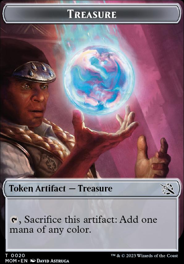 Spirit (9) // Treasure Double-Sided Token [March of the Machine Commander Tokens]