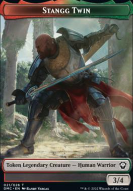 Bird (002) // Stangg Twin Double-Sided Token [Dominaria United Tokens]