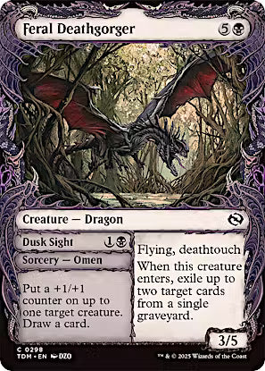 Feral Deathgorger (Showcase) [Tarkir: Dragonstorm] [Foil]