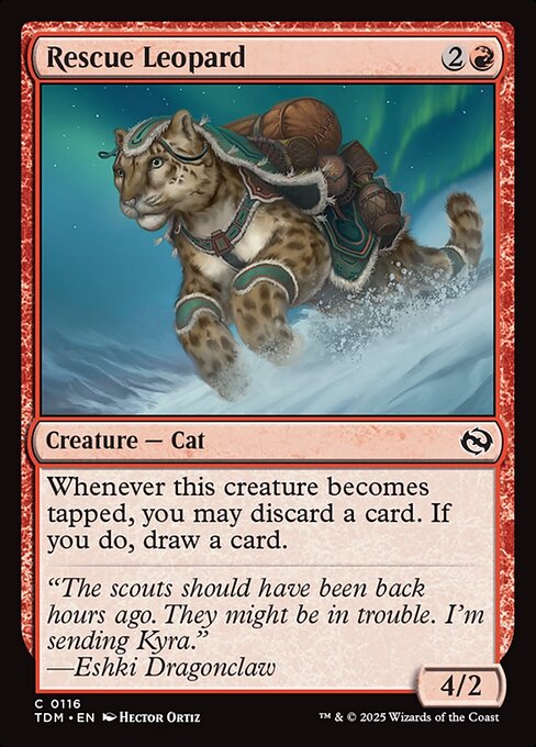 Rescue Leopard [Tarkir: Dragonstorm] [Foil]