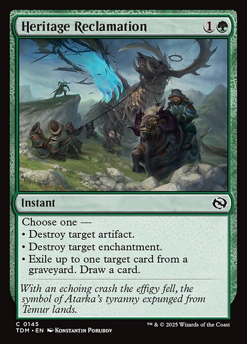 Heritage Reclamation [Tarkir: Dragonstorm] [Foil]