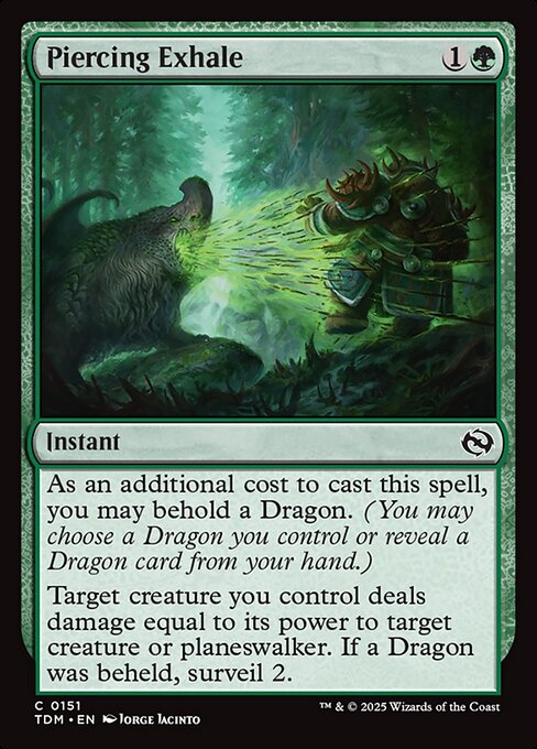 Piercing Exhale [Tarkir: Dragonstorm] [Foil]