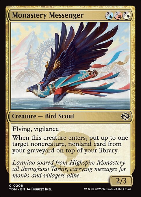 Monastery Messenger [Tarkir: Dragonstorm] [Foil]