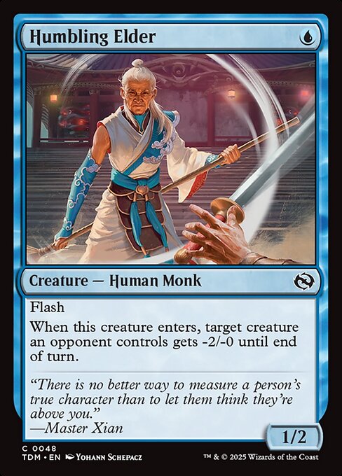 Humbling Elder [Tarkir: Dragonstorm] [Foil]