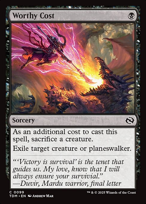 Worthy Cost [Tarkir: Dragonstorm] [Foil]