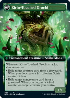 Teachings of the Kirin // Kirin-Touched Orochi (Extended Art) [Kamigawa: Neon Dynasty] [Foil]