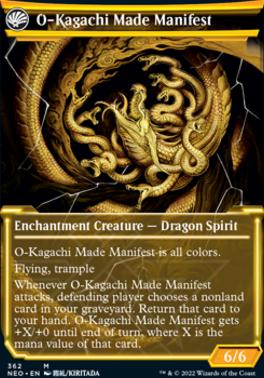 The Kami War // O-Kagachi Made Manifest (Showcase Soft Glow) [Kamigawa: Neon Dynasty] [Foil]