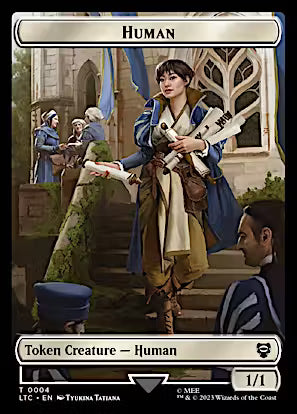 Human Knight // Human Double-Sided Token [The Lord of the Rings: Tales of Middle-Earth Commander Tokens]