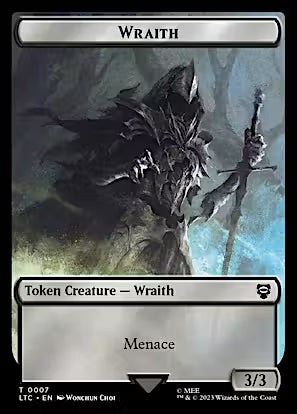 Dragon // Wraith Double-Sided Token [The Lord of the Rings: Tales of Middle-Earth Commander Tokens]