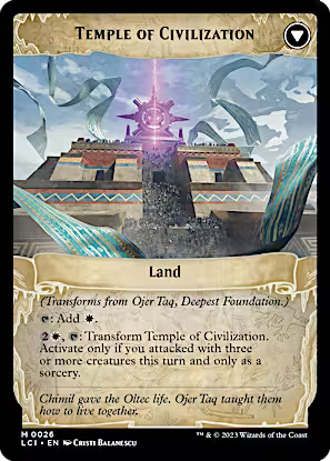Ojer Taq, Deepest Foundation // Temple of Civilization [The Lost Caverns of Ixalan Prerelease Cards]
