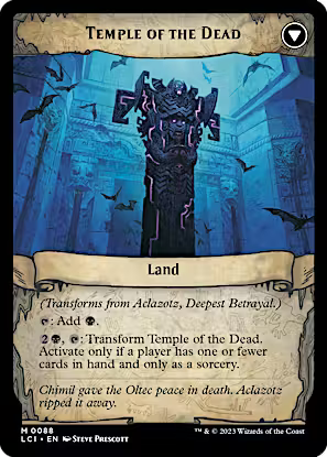 Aclazotz, Deepest Betrayal // Temple of the Dead [The Lost Caverns of Ixalan Prerelease Cards]