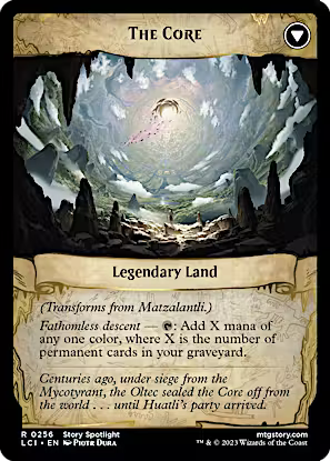 Matzalantli, the Great Door // The Core (Extended Art) [The Lost Caverns of Ixalan] [Foil]