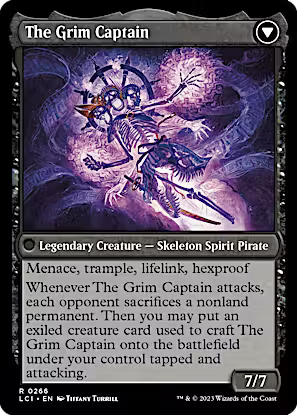 Throne of the Grim Captain // The Grim Captain [The Lost Caverns of Ixalan Prerelease Cards]