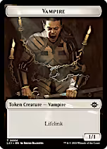 Bat // Vampire (0004) Double-Sided Token [The Lost Caverns of Ixalan Commander Tokens] [Foil]