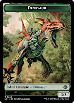 Fungus Dinosaur // Dinosaur (0001) Double-Sided Token [The Lost Caverns of Ixalan Tokens]
