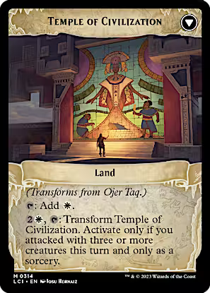 Ojer Taq, Deepest Foundation // Temple of Civilization (Showcase) [The Lost Caverns of Ixalan] [Foil]