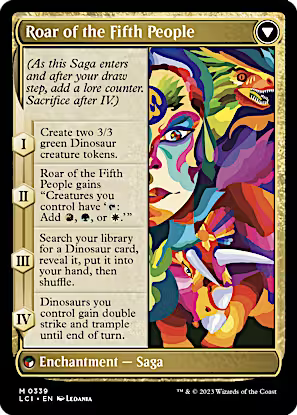 Huatli, Poet of Unity // Roar of the Fifth People (Borderless) [The Lost Caverns of Ixalan] [Foil]