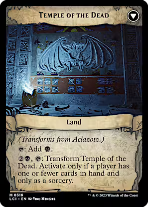 Aclazotz, Deepest Betrayal // Temple of the Dead (Showcase) [The Lost Caverns of Ixalan] [Foil]